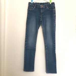 Girl’s Levi’s Medium Wash Skinny Jeans with Cinch for 12 Years Old